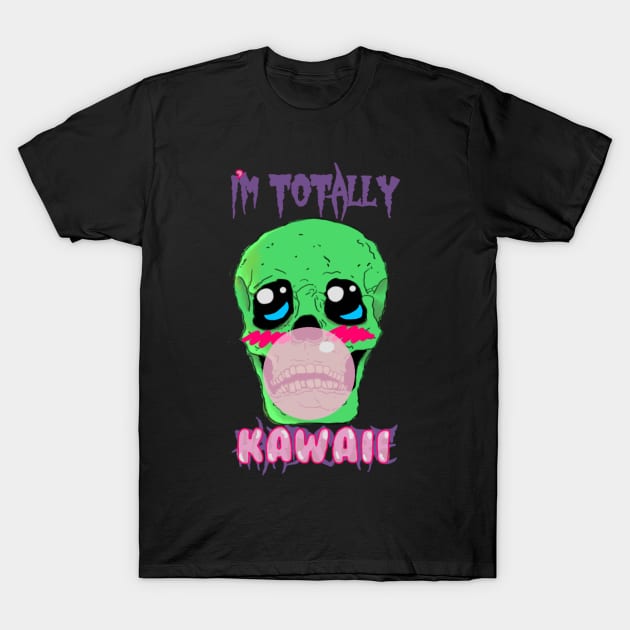 Totally Kawaii Skull T-Shirt by Nekomata27